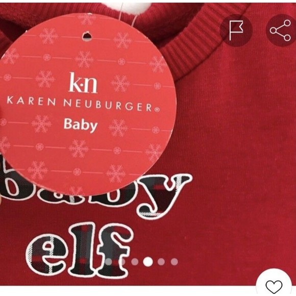 New Karen Neuburger Holiday Novelty Infant One Piece Suit Size 9 Months Baby Elf - Picture 5 of 6